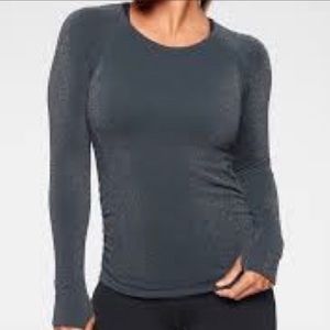 Athleta speedlight shine long sleeved sparkle top